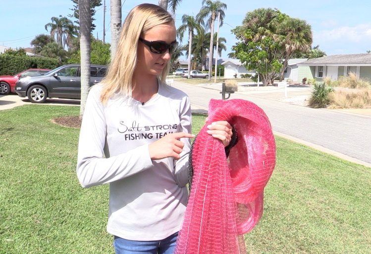 how to hold a 10 ft cast net