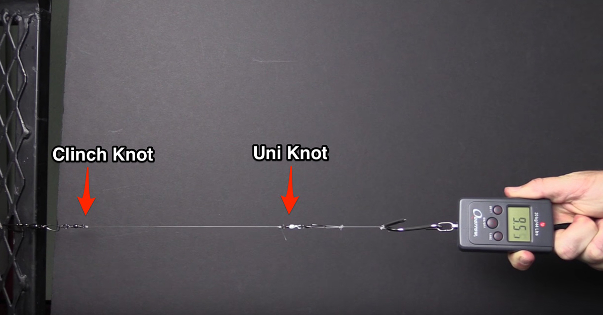 Clinch Knot vs. Uni Knot test