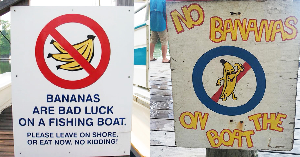 bad luck bananas on the boat fishing