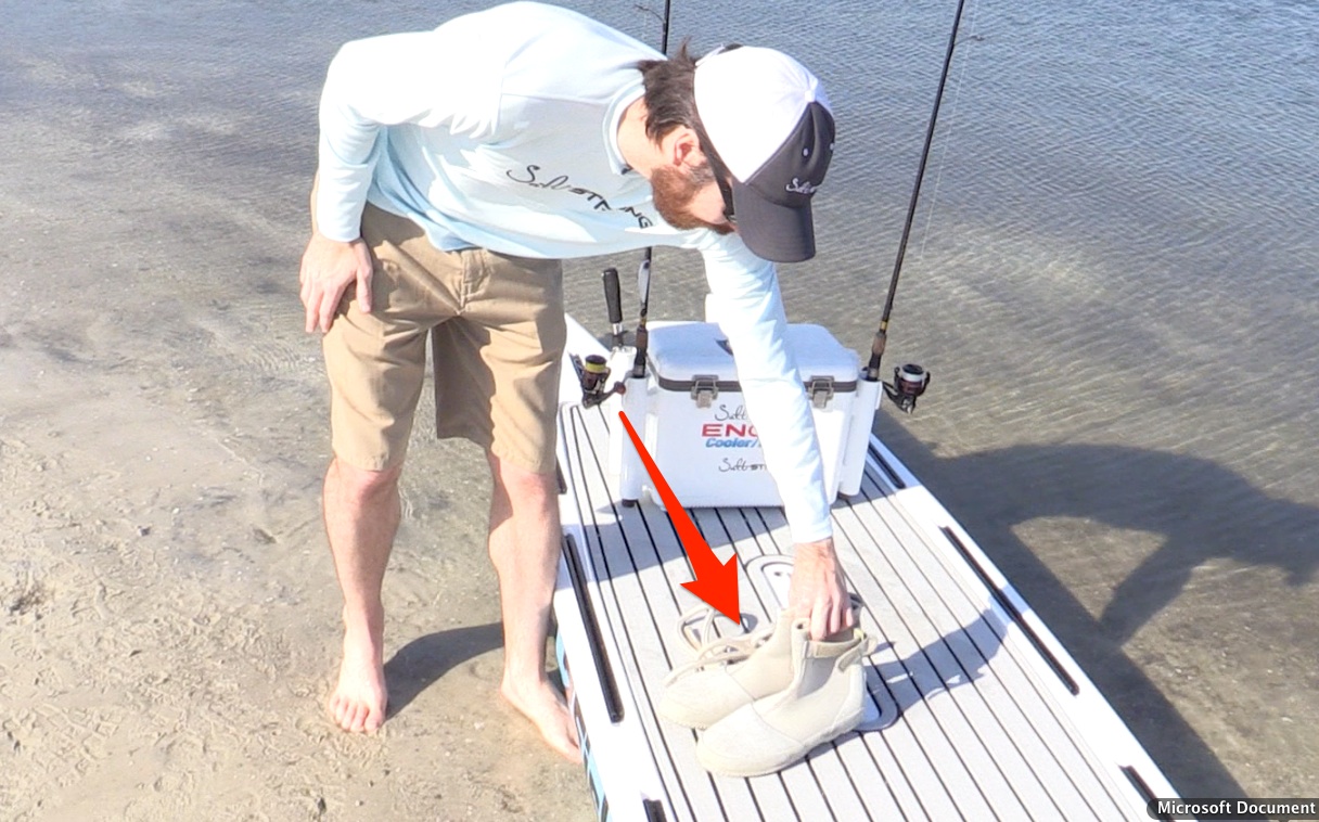 paddle board wading