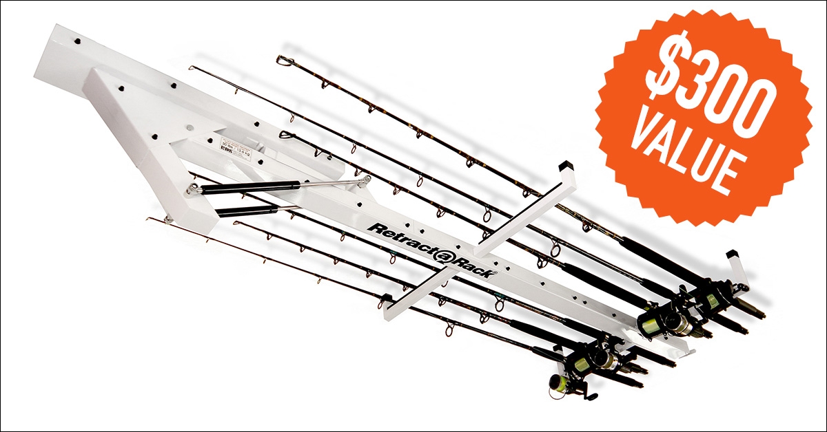 retract a rack fishing rod storage